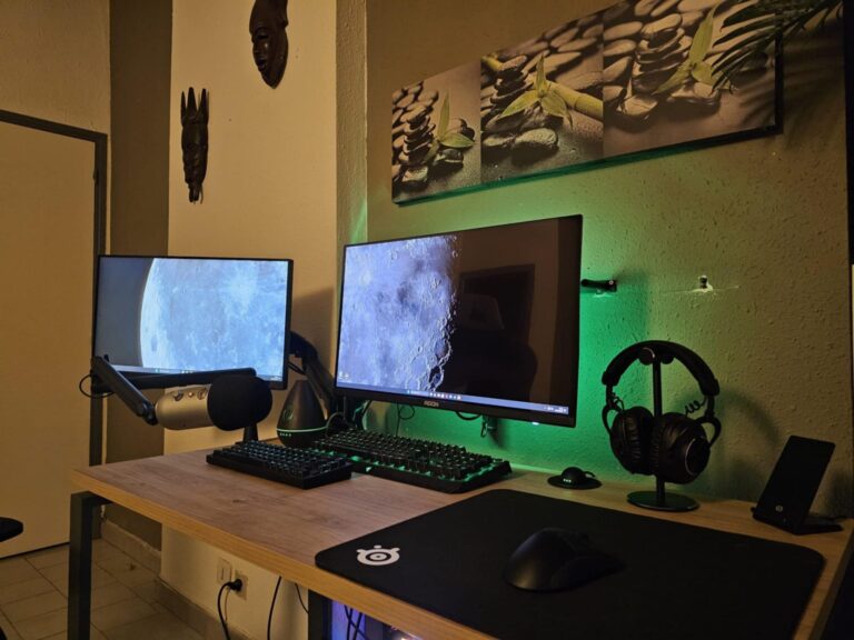 Setup streaming professionnel installé dans le Gard